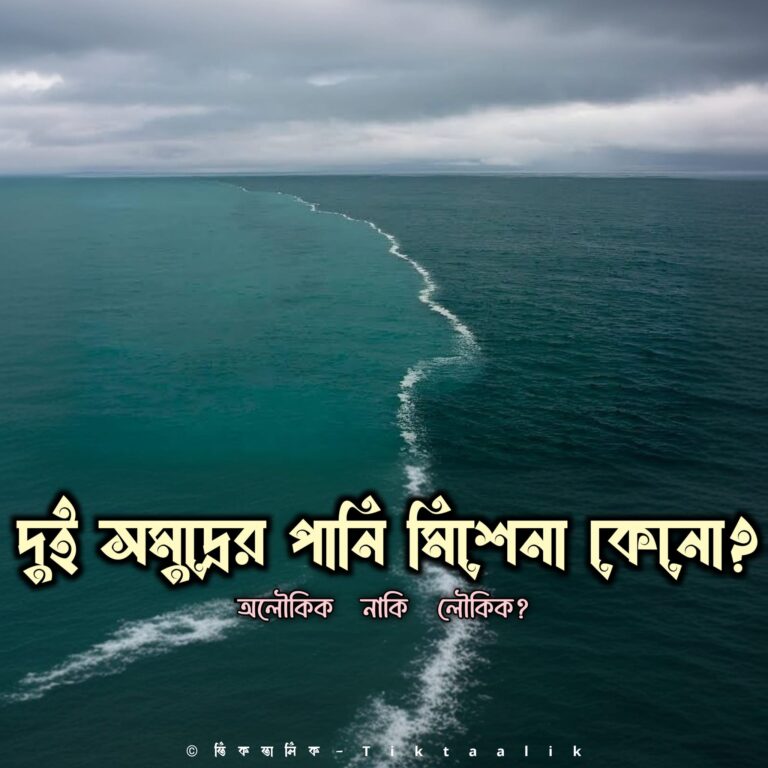 দুই সমুদ্রের পানি মিশে না কেন?